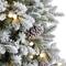 7.5ft. Pre-Lit Flocked Alaskan Artificial Christmas Tree, White LED Lights
